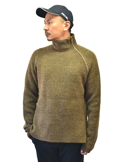 Karl lagerfeld CHUNKY KNIT TURTLE NECK WITH ZIPPER