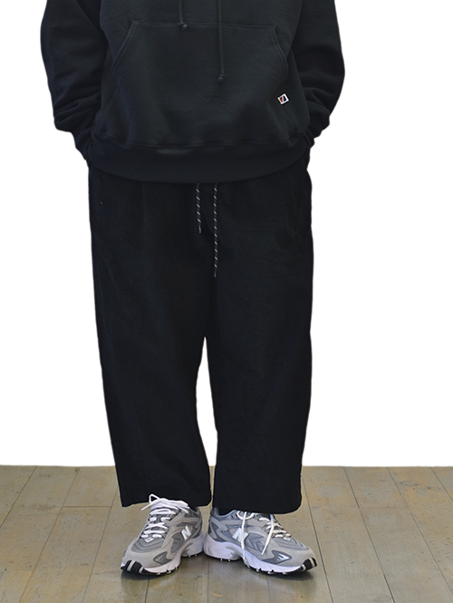 RE:NEW ワイド コーデュロイ リラックスパンツ Black