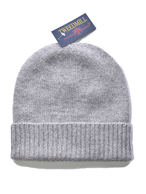 TWEED MILL WOOL BEANIE - Grey