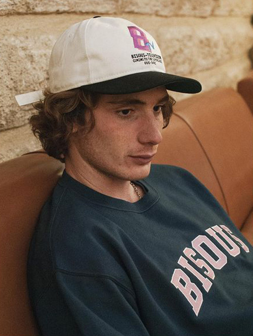 BISOUS Skateboards Logo Crew Navy