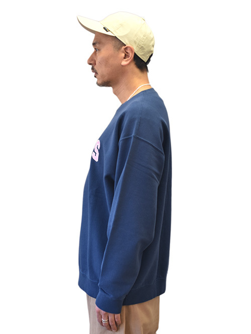 BISOUS Skateboards Logo Crew Navy