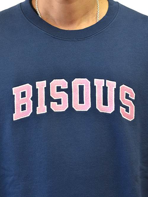 BISOUS Skateboards Logo Crew Navy