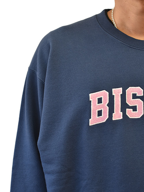 BISOUS Skateboards Logo Crew Navy