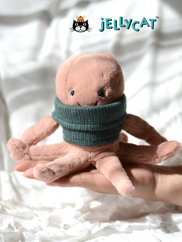 Jelly cat Cozy Crew Octopus　洋服を着た たこのぬいぐるみ