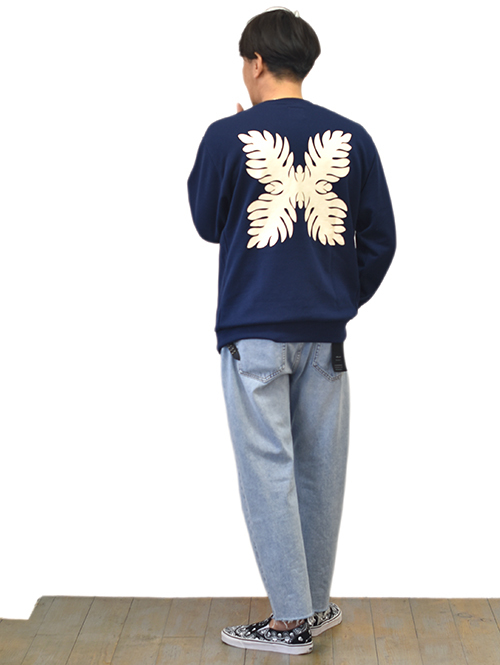 SALVAGE PUBLIC Laua'e French Terry Crew Neck - Navy