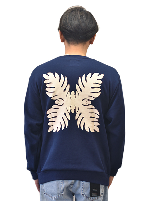 SALVAGE PUBLIC Laua'e French Terry Crew Neck - Navy