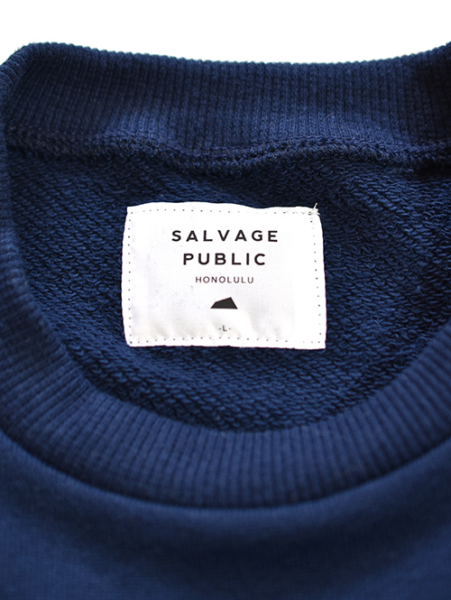 SALVAGE PUBLIC Laua'e French Terry Crew Neck - Navy