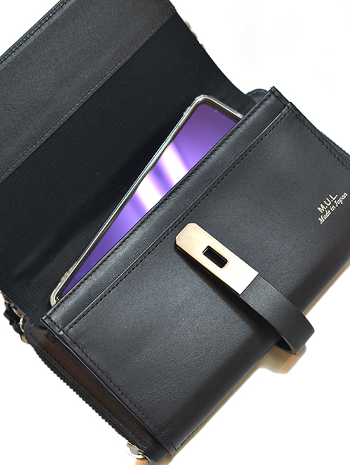 M.U.L Leather チェーン ストラップ ウォレット ショルダーバッグ