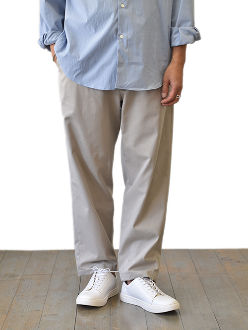 LA MOND MIDDLE WIDE PANT - Beige 高級 スーピマコットン