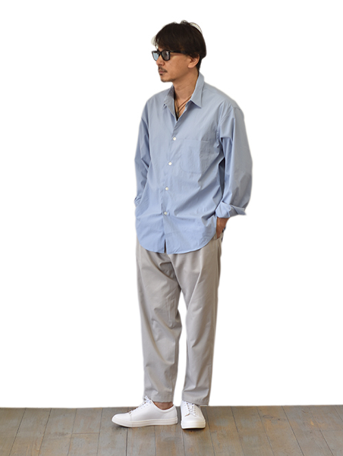 LA MOND MIDDLE WIDE PANT - Beige 高級 スーピマコットン
