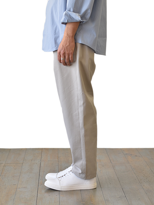 LA MOND MIDDLE WIDE PANT - Beige 高級 スーピマコットン