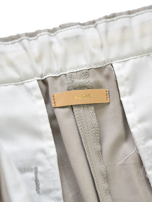 LA MOND MIDDLE WIDE PANT - Beige 高級 スーピマコットン