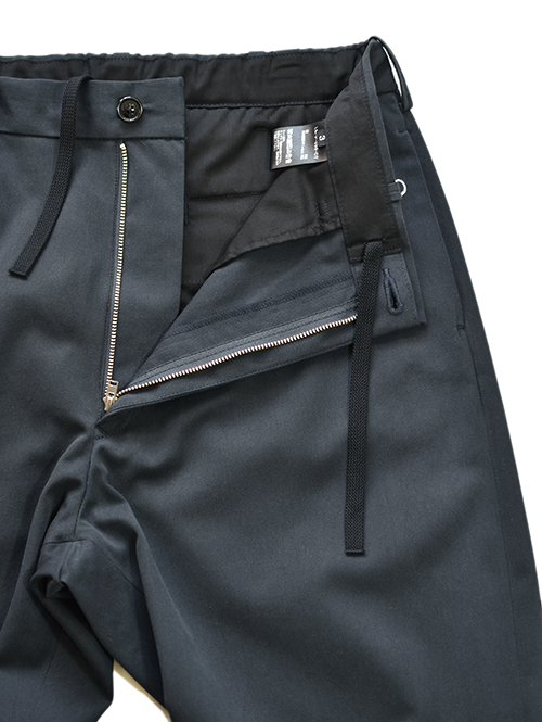 LA MOND MIDDLE WIDE PANT - Navy 高級スーピマコットン