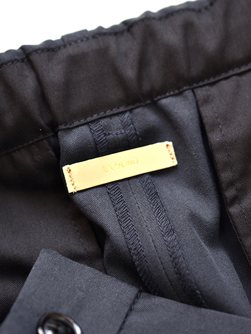LA MOND MIDDLE WIDE PANT - Navy 高級スーピマコットン