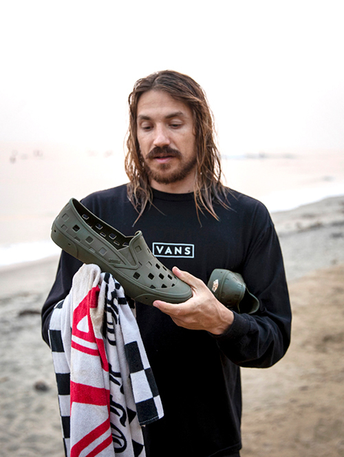 VANS TREK SLIP ON - Green Milieu フラッグチェック デザイン