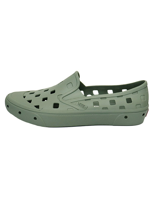 VANS TREK SLIP ON - Green Milieu フラッグチェック デザイン