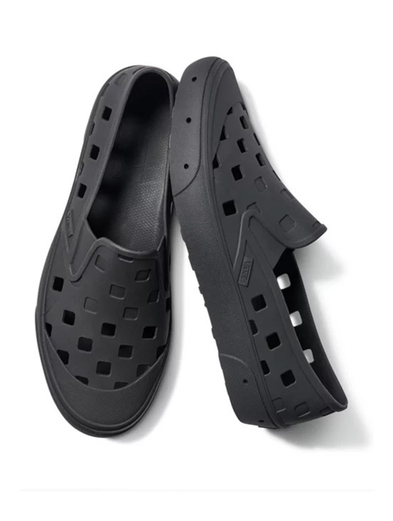 VANS TREK SLIP ON  - Black フラッグチェック　デザイン