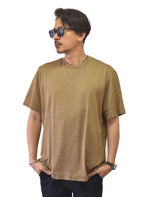 ELVINE Mercerized Jersey Knit Tee Brown