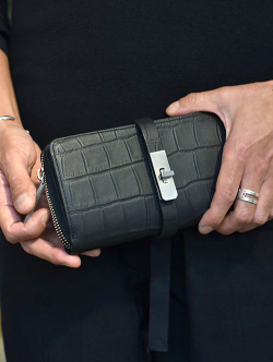 M.U.L クロコ型押し　Leather Wallet　