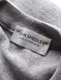 JOHN SMEDLEY（ジョンスメドレー） TINDALL  メンズ 24G 半袖 クルーネックニット　Silver