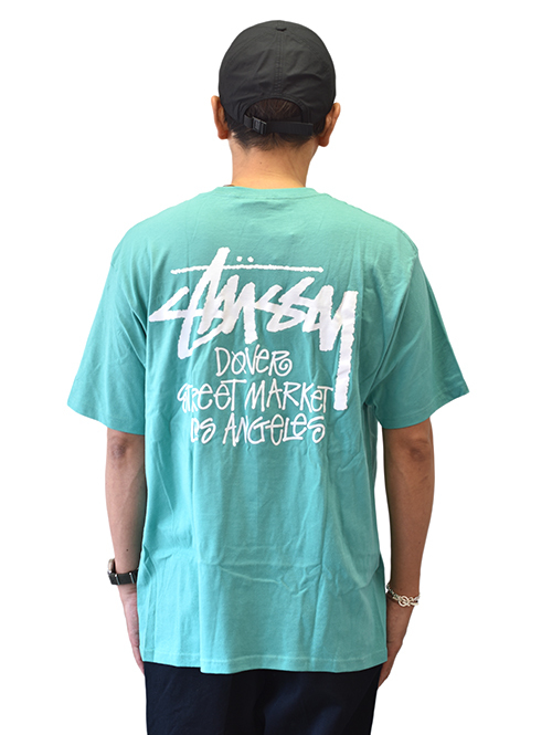 STUSSY STOCK DSM L.A ステューシー ドーバー コラボ Tシャツ Green アメリカ輸入品