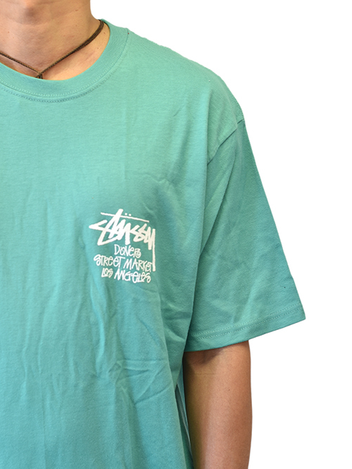 STUSSY STOCK DSM L.A ステューシー ドーバー コラボ Tシャツ Green アメリカ輸入品