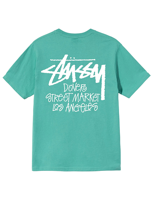 STUSSY STOCK DSM L.A ステューシー ドーバー　コラボ Tシャツ Green　アメリカ輸入品