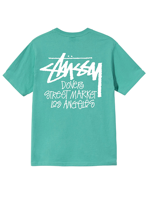 STUSSY STOCK DSM L.A ステューシー ドーバー コラボ Tシャツ Green アメリカ輸入品