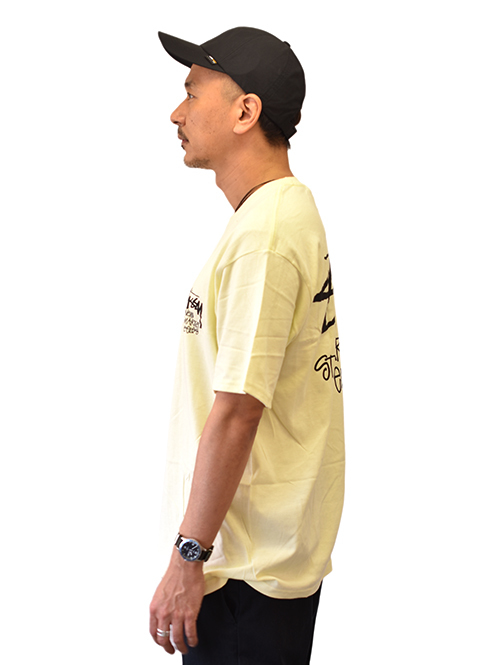 STUSSY STOCK DSM L.A Tシャツ Light Yellow