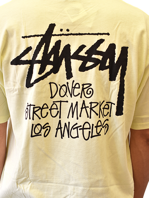 STUSSY STOCK DSM L.A Tシャツ Light Yellow