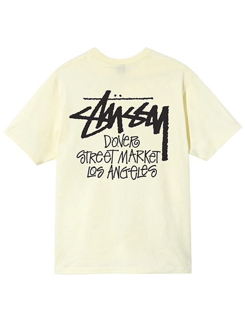 STUSSY STOCK DSM L.A Tシャツ Light Yellow