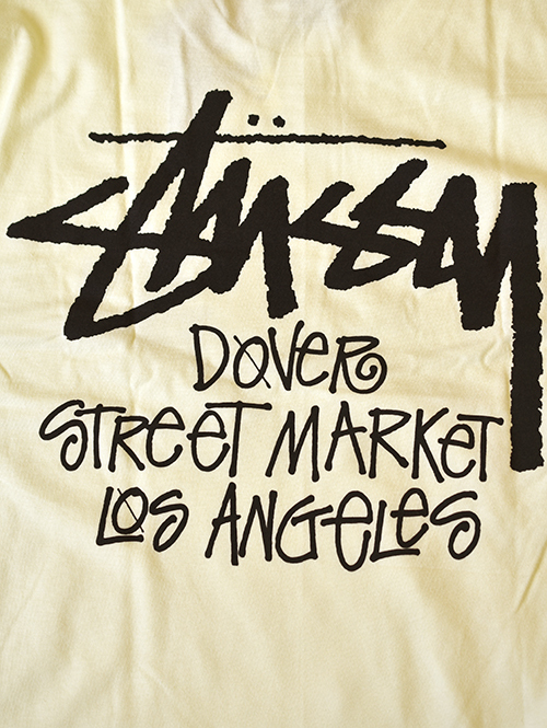 STUSSY STOCK DSM L.A Tシャツ Light Yellow