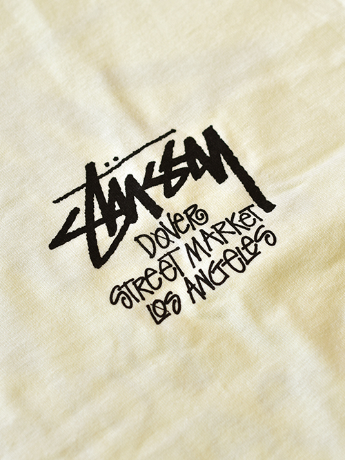 STUSSY STOCK DSM L.A Tシャツ Light Yellow