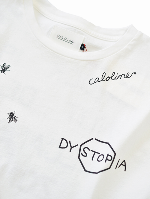 CAL O LINE 80s Staketar Mliti T-Shirt (White/Black)