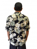 Robert J Clancey Rayon Aloha Shirt Black