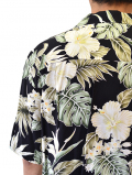 Robert J Clancey Rayon Aloha Shirt Black