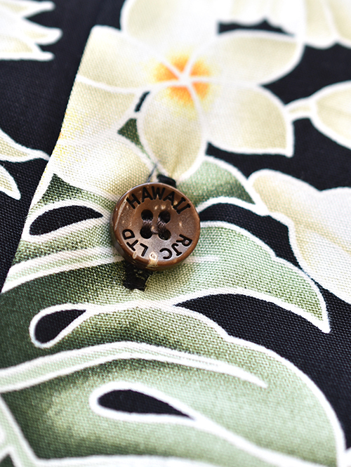 Robert J Clancey Rayon Aloha Shirt Black