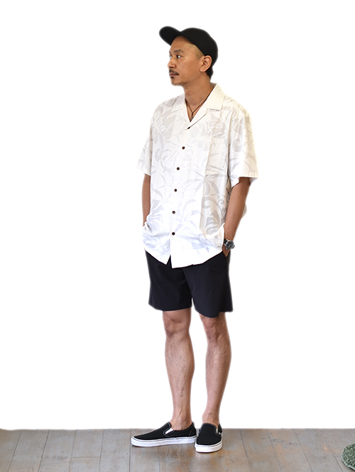 Robert J Clancey Rayon Aloha Shirt White