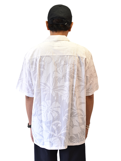 Robert J Clancey Rayon Aloha Shirt White