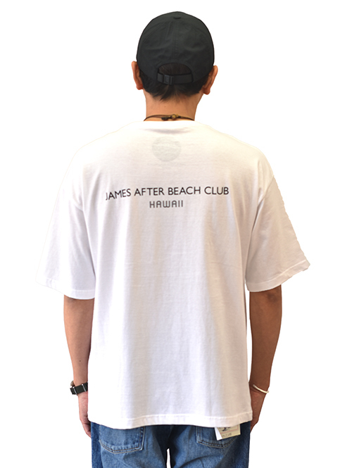 James After Beach Club ALOHA -Pocket Big T White 再入荷