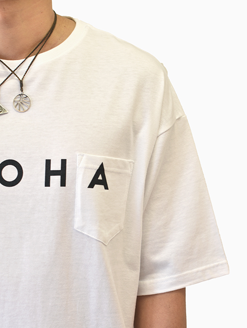James After Beach Club ALOHA -Pocket Big T White 再入荷