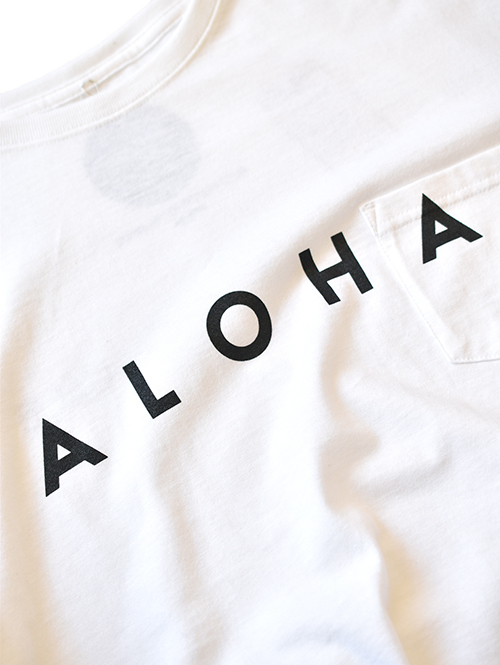 James After Beach Club ALOHA -Pocket Big T White 再入荷
