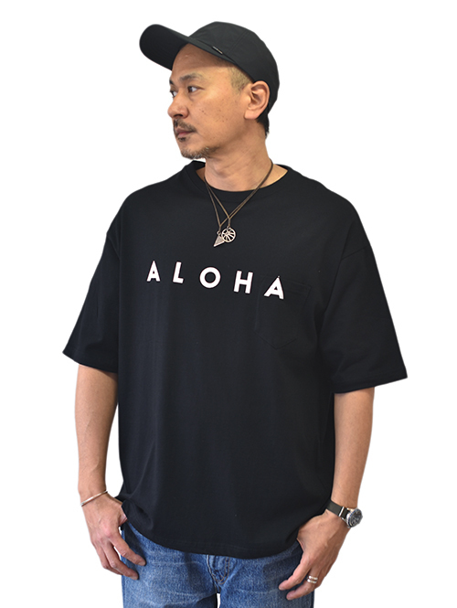 James After Beach Club ALOHA - Pocket Big T Black 再入荷