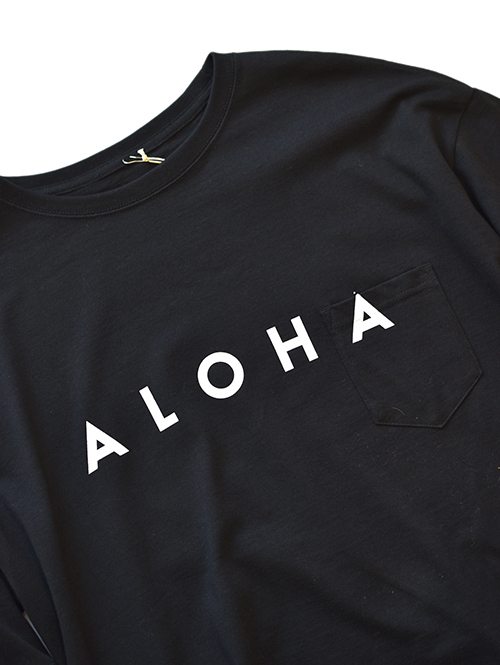 James After Beach Club ALOHA - Pocket Big T Black 再入荷