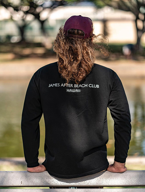 James After Beach Club ALOHA - Pocket Big T Black 再入荷
