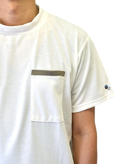 TURN ME ON GOLF Moc Neck Tee　White