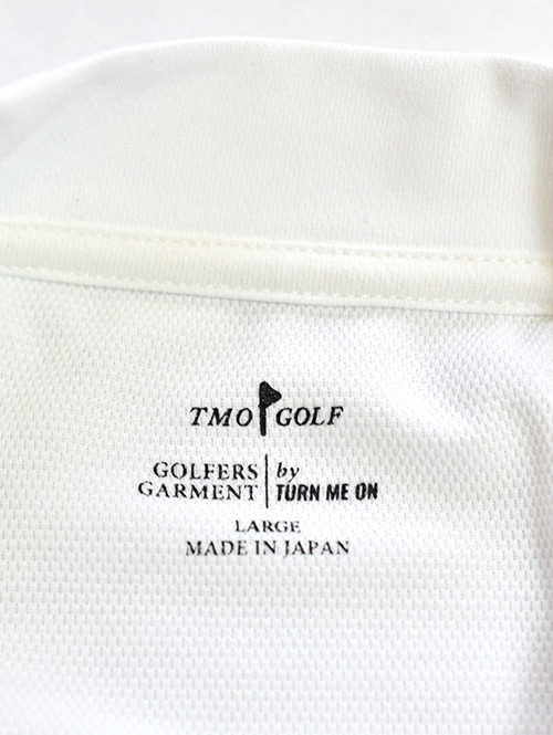 TURN ME ON GOLF Moc Neck Tee　White