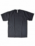 LOS ANGELES APPAREL 6.5oz ヘビーウエイト ポケットTシャツ - Black 再入荷