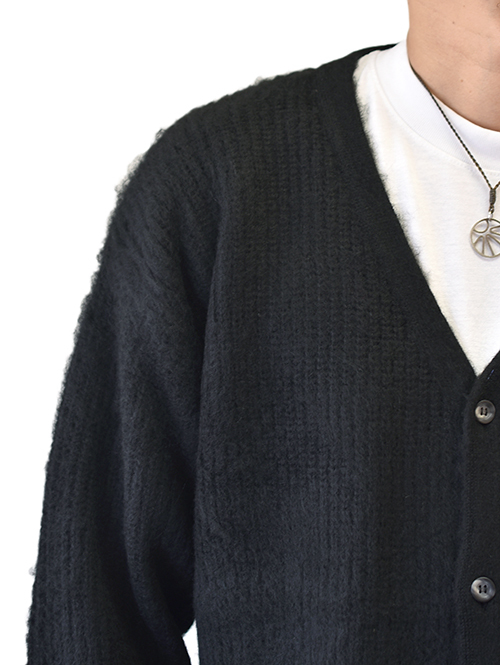CAL O LINE SAFARI掲載 モヘア カーディガン Black