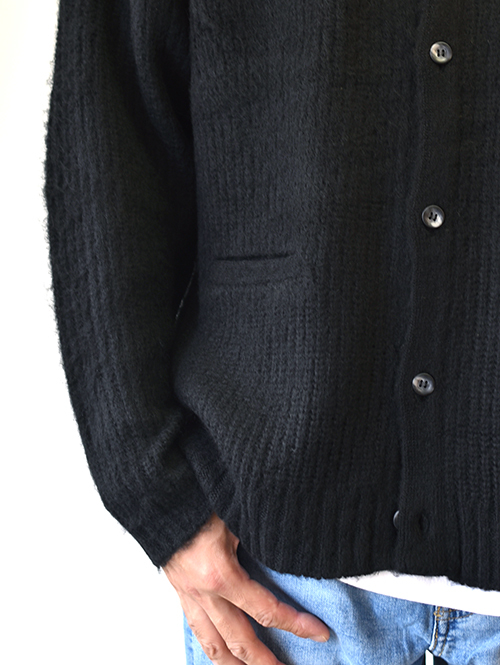 CAL O LINE SAFARI掲載 モヘア カーディガン Black
